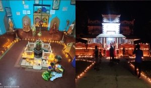 धर्म : दीपों से जगमगाया वीरेश्वर महादेव मंदिर