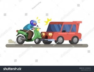 तेज रफ्तार बाइक ने कार को मारी टक्कर, बड़ा हादसा टला &ndash; बाइक चालक के खिलाफ FIR दर्ज