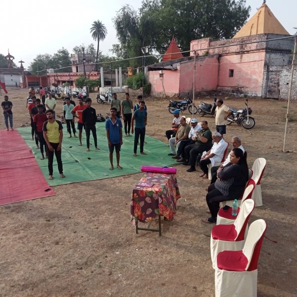 राम मंदिर में हुआ 7 दिवसीय योग शिविर का समापन